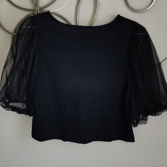 Honey Pot tulle puff sleeve top - Picture 6 of 6